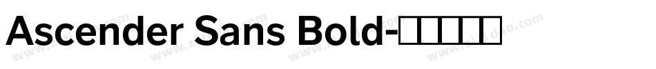 Ascender Sans Bold字体转换